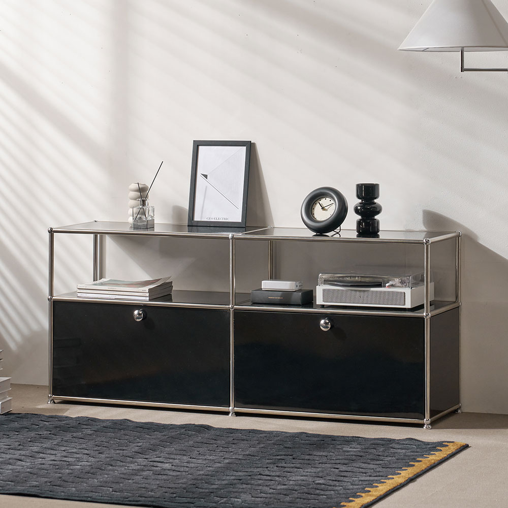 포스트모던 티노 미드센추리 철제 모듈 거실장 154cm 2단 399,000원