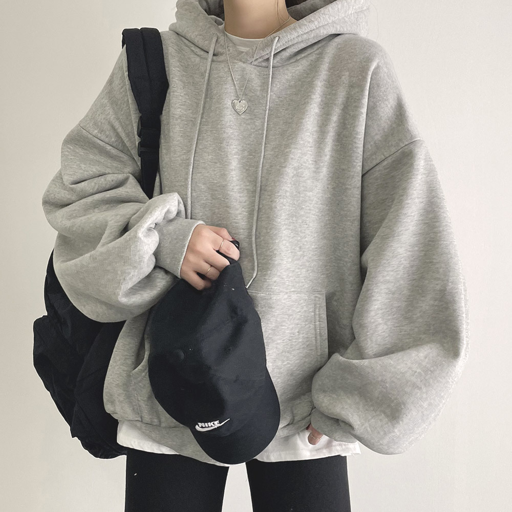 위드후이린 여성용 아몬드 루즈핏 후드 맨투맨 23,900원