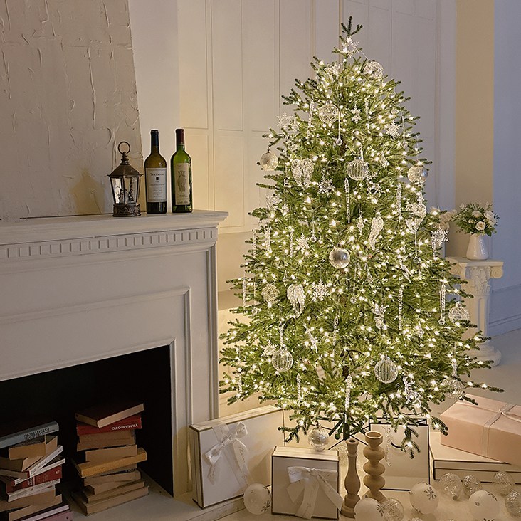 [전구설치배송] 프리미엄 PE100 크리스마스 전구일체형 트리 오너먼트 장식까지 풀세트 353,000원