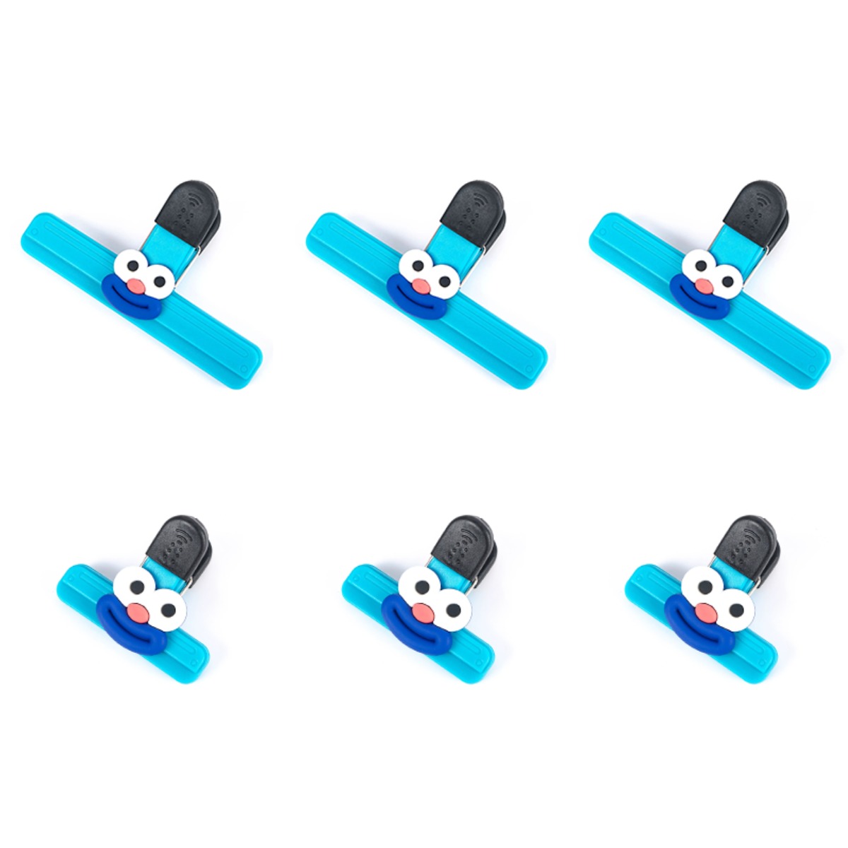 i12B 귀여운 캐릭터 밀폐 봉지 클립, 1세트, 파랭이 대형3p+소형3p 8,900원