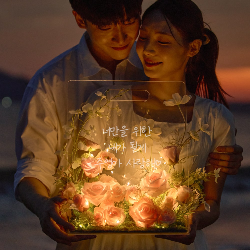 리비트 장미 플라워백 여자친구 생일선물 100일 1주년 기념일 이벤트, 1개, L 112,000원