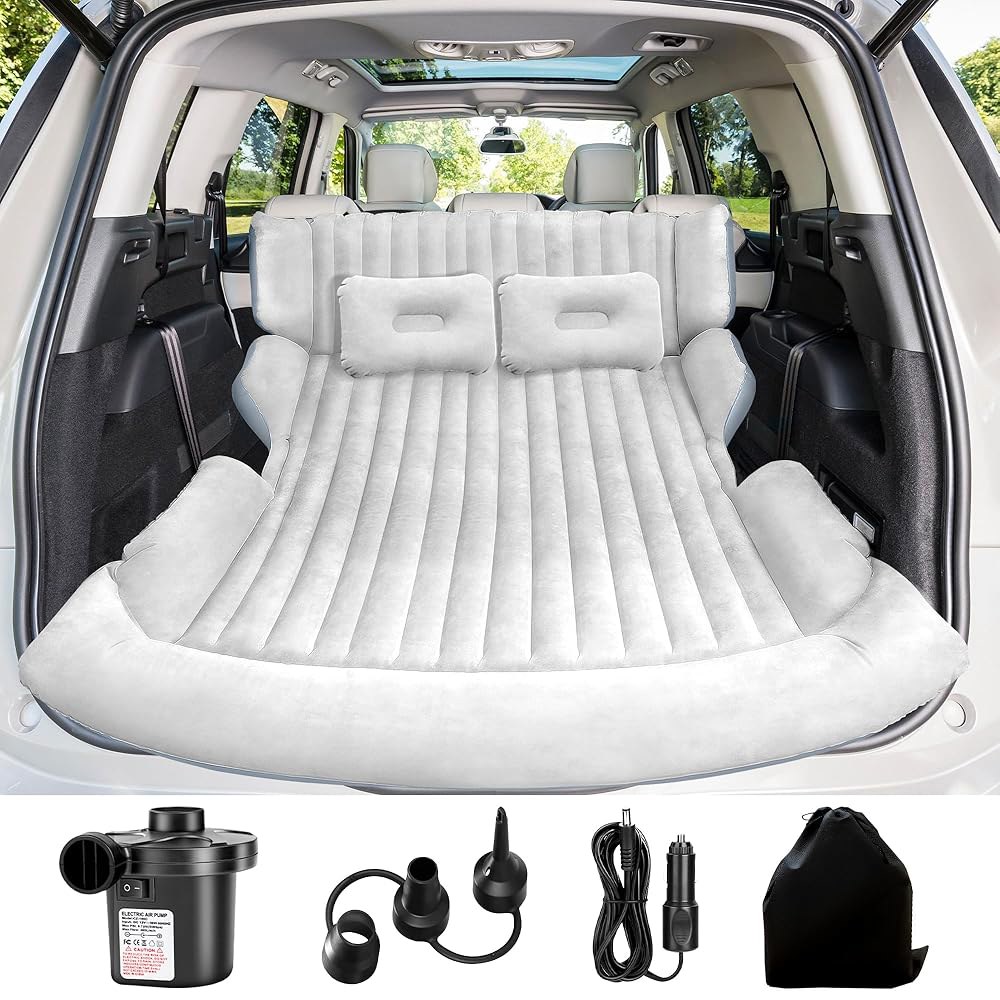 에어킹 SUV 에어 매트리스 두꺼운 자동차 차량용 트럭용 베개 2개와 펌프가 있는 양면 팽창식 침대 캠핑 뒷좌석 SUV용 82,300원