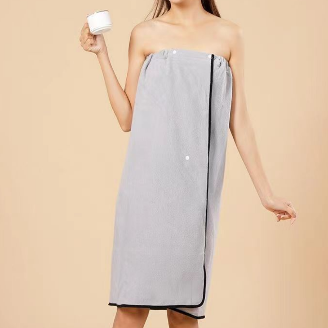 보마리 똑딱이 소프트 목욕 가운 타월, 그레이, 1개 9,700원