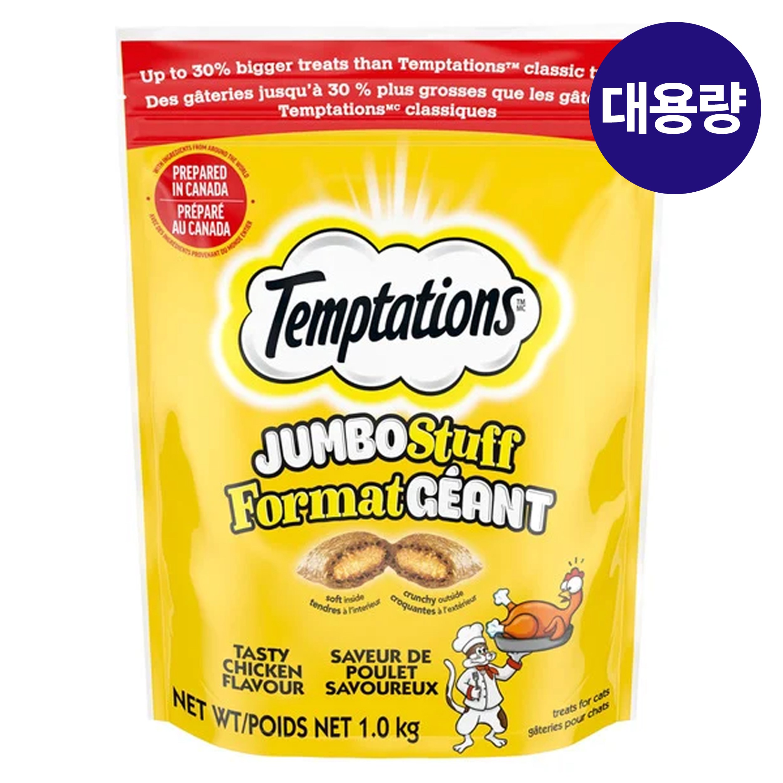 템테이션 캐나다산 고양이 간식 대용량 테이스티 치킨 점보스터프 1kg 코스트코, 1kg, 1개 45,900원