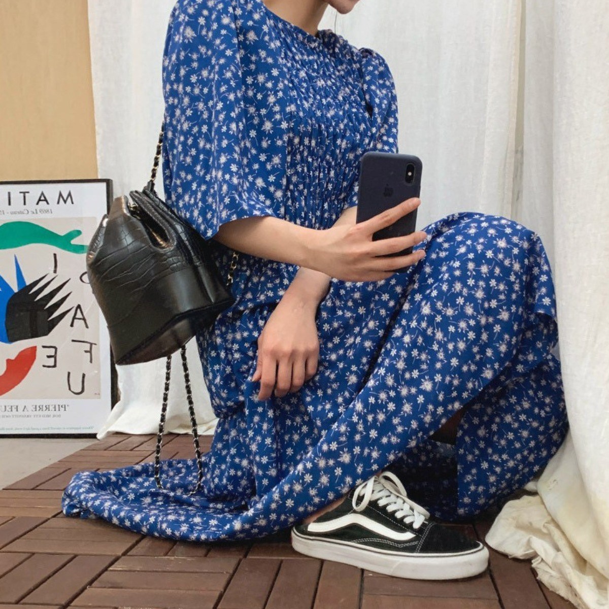 퀸앤조이 바람꽃 날개소매 플레어 롱원피스***판매자 SSK무역*** 28,800원