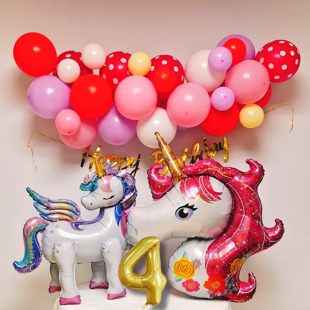스마일파티 유니콘 무지개 생일 파티 풍선 세트, 4세 14,900원