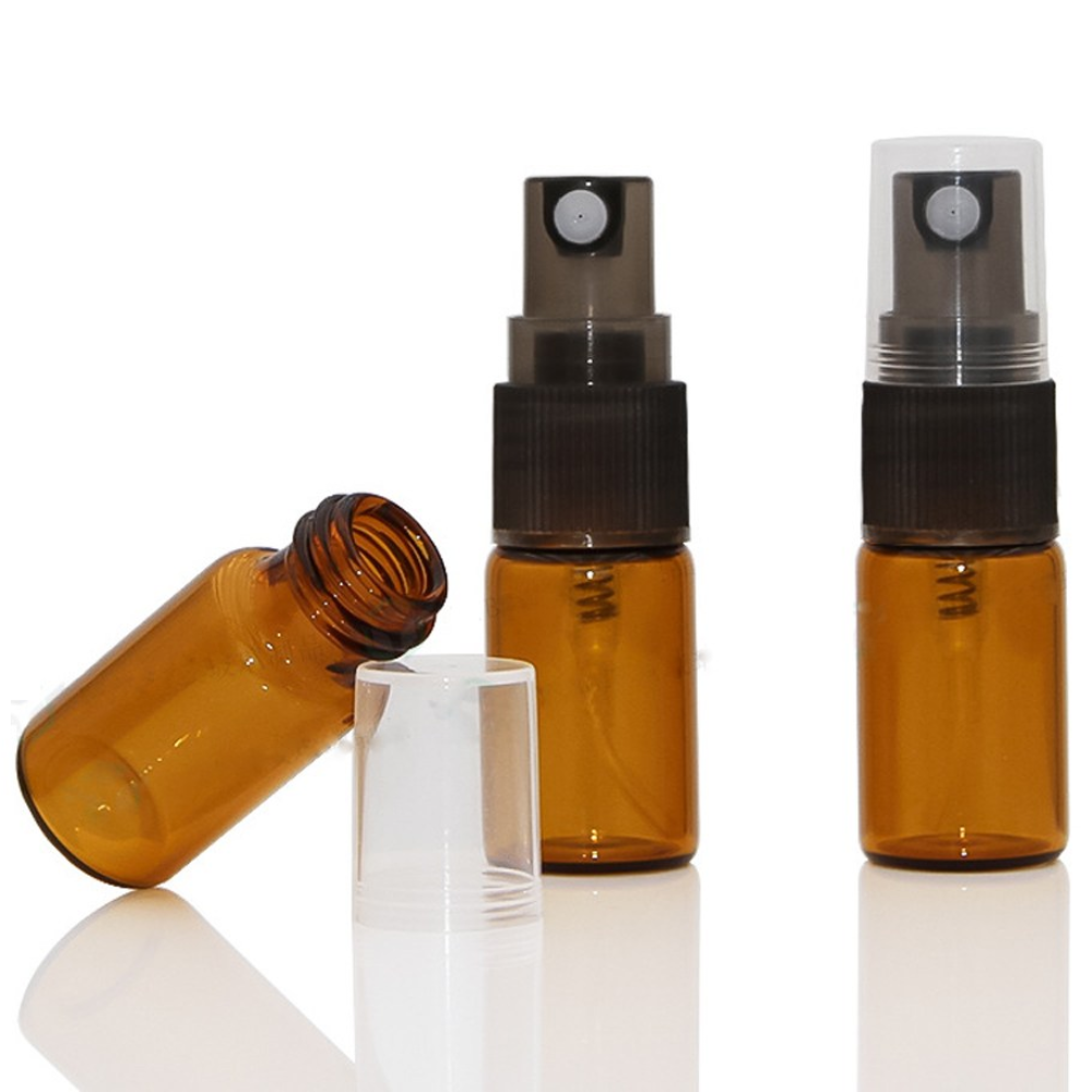 모든유통 갈색 유리 향수 스프레이 미니 샘플 공병 3ml, 1개 250원