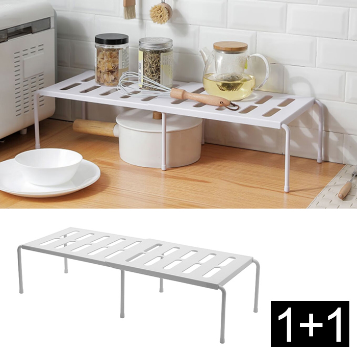 ABS 슬라이드 길이조절 주방 그릇 접시 정리대 선반, 2개, 화이트 15,900원