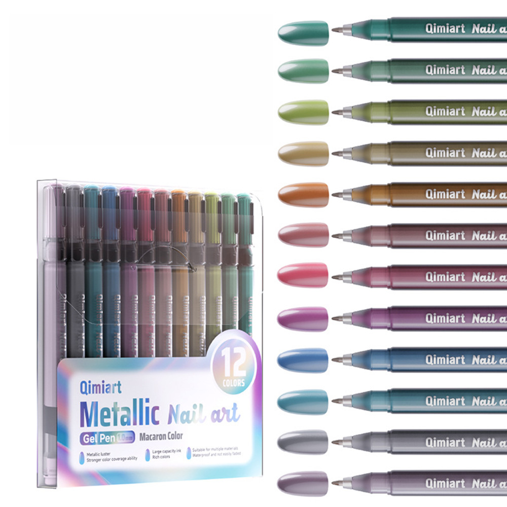 클라로 글램 메탈릭 네일 아트 젤펜 12색, 1세트, 마카롱 17,800원