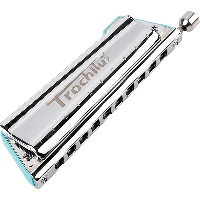 JDR 트로칠루스 10홀 크로매틱 하모니카 Trochilus, 1개, 블루(블루스), C키 121,600원
