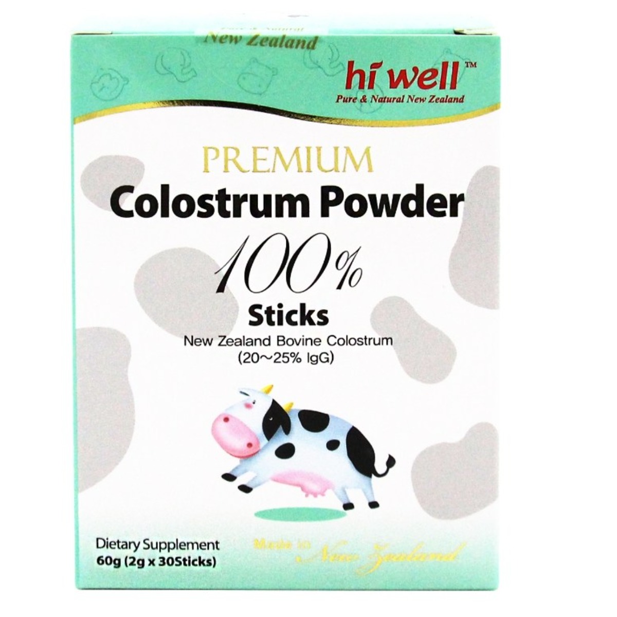 Hiwell colostrum powder sticks 6개 하이웰 초유 분말 스틱, 30개, 2g 228,000원