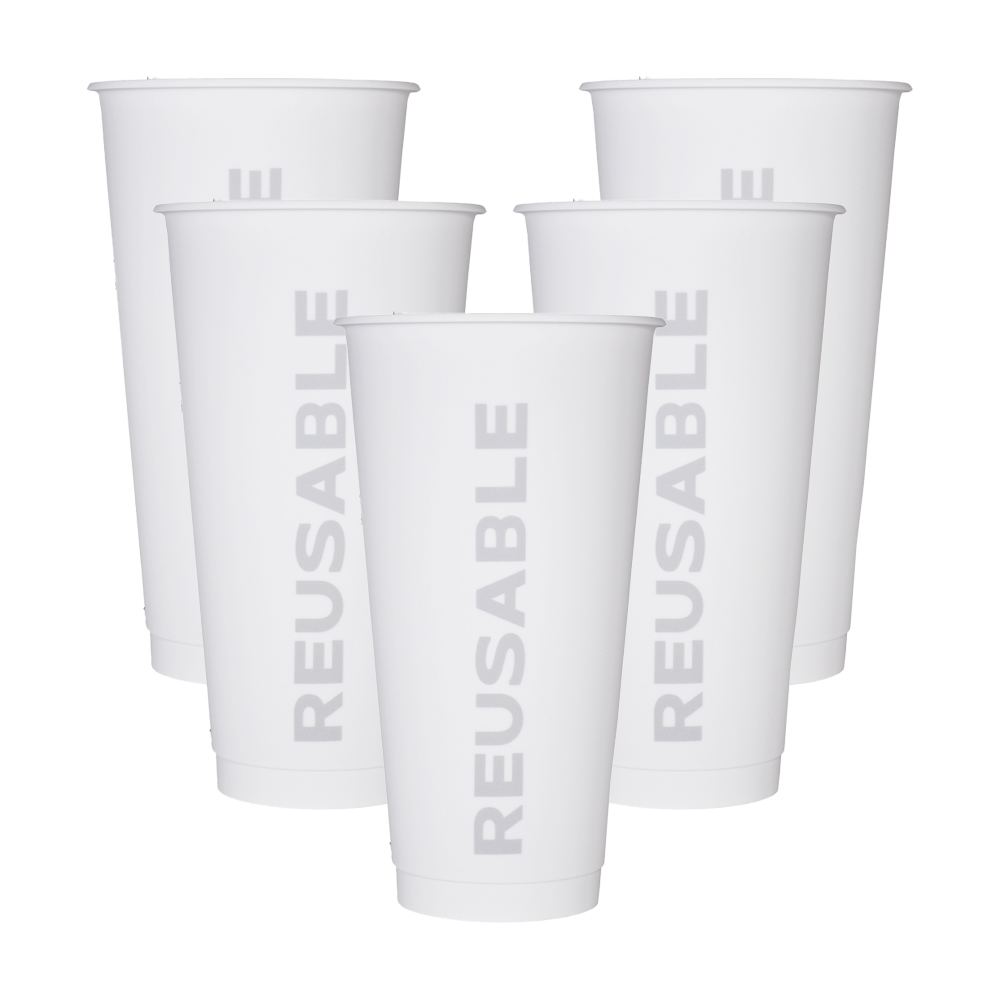 이지케어 리유저블 컵 텀블러 콜드핫 화이트벤티, 화이트, 5개, 709ml 9,900원