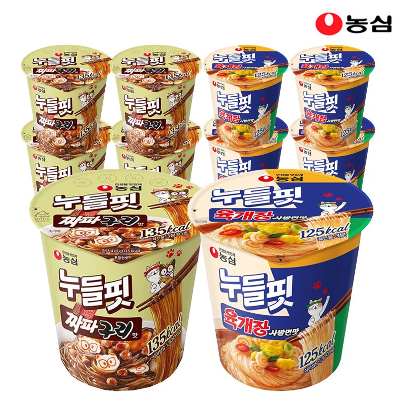 농심 누들핏 2종 (육개장4+짜파구리4) 14,500원