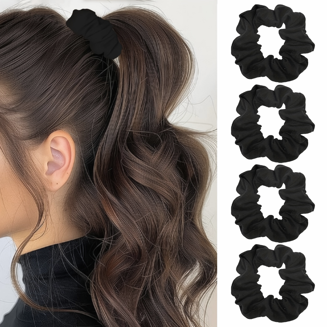 심플 헤어 스크런치 곱창 머리끈 4p 세트 7,900원