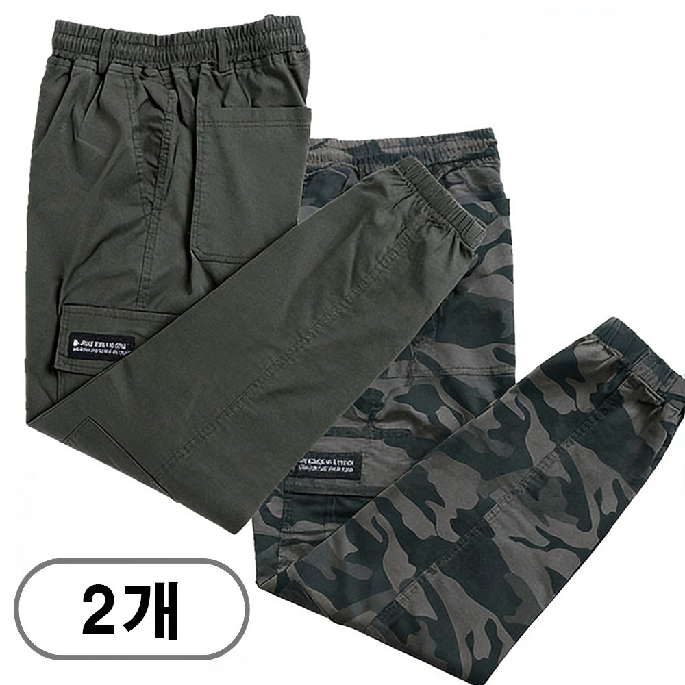 차쿠 1+1 남녀공용 카고 팬츠 작업 바지 조거바지 밀리터리 현장바지 빅사이즈 36,800원