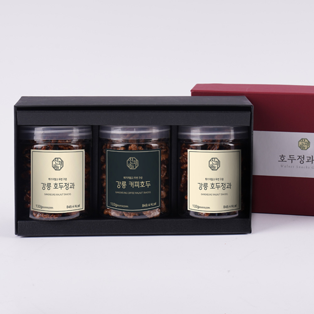 주문즉시 바로굽는 산채뜰 호두정과 호두강정 선물세트 (호두정과2 + 커피호두1), 3개, 132g 42,000원