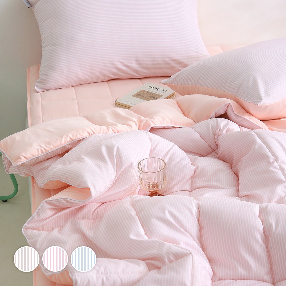 이브아띠 스트라이프 워싱 알러지케어 차렵이불 세트 64,800원