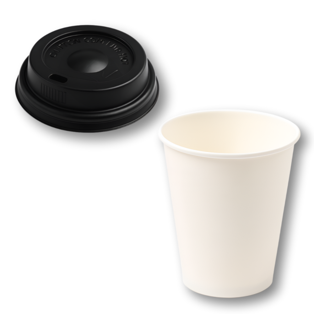AF 270ml 8온스 종이컵 리드 세트 카페용품 무지컵 1000개입 검정 타공 뚜껑, 1개, 1000개, 빨아들이는 뚜껑 62,030원