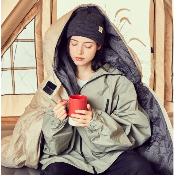 100% 거위털 구스다운 침낭 영하20도 초경량 겨울 캠핑용 방한침낭, 1개, 블랙 109,000원