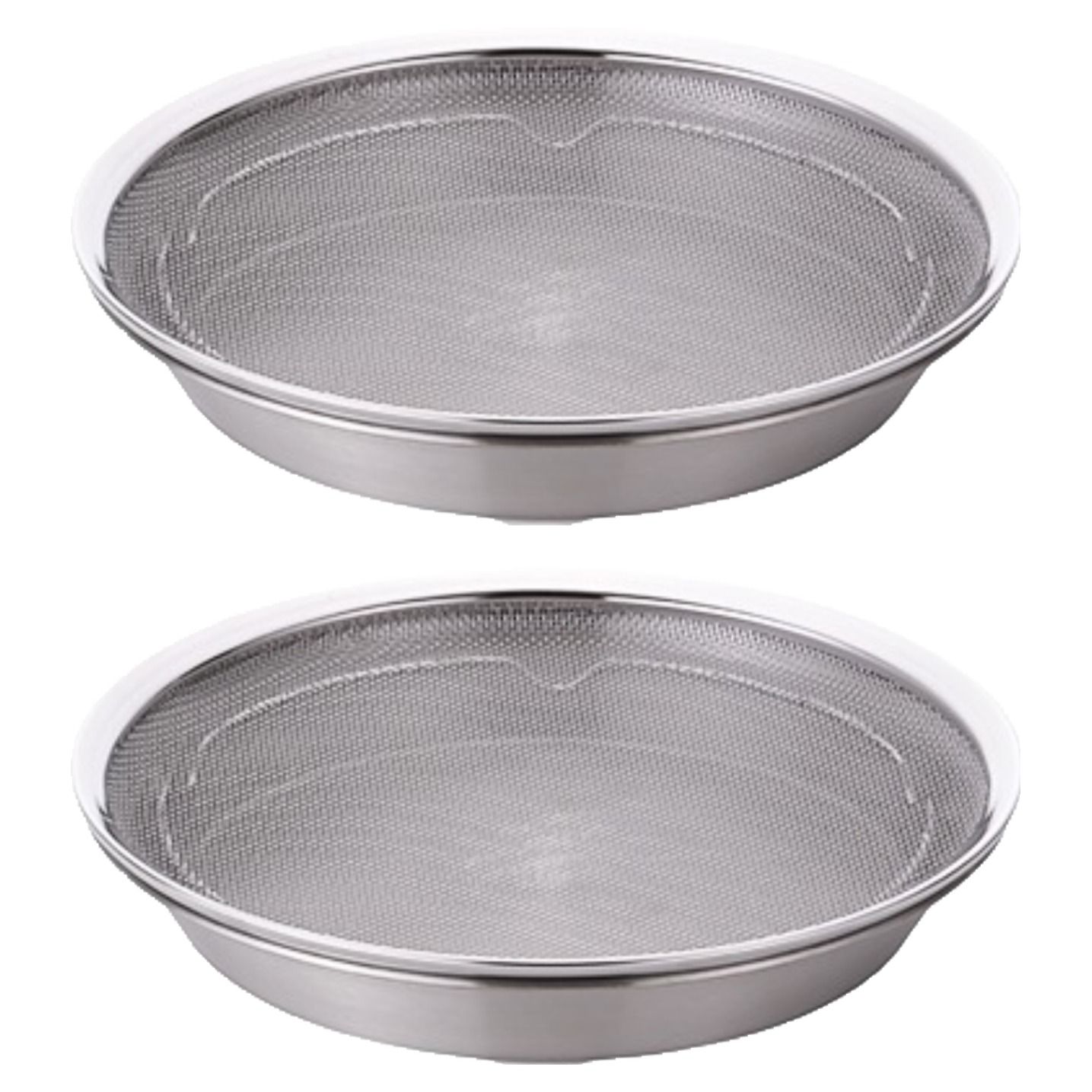 프라이스리스 원형 스텐 메쉬 채반 + 접시, 스테인리스, 2세트 26,600원