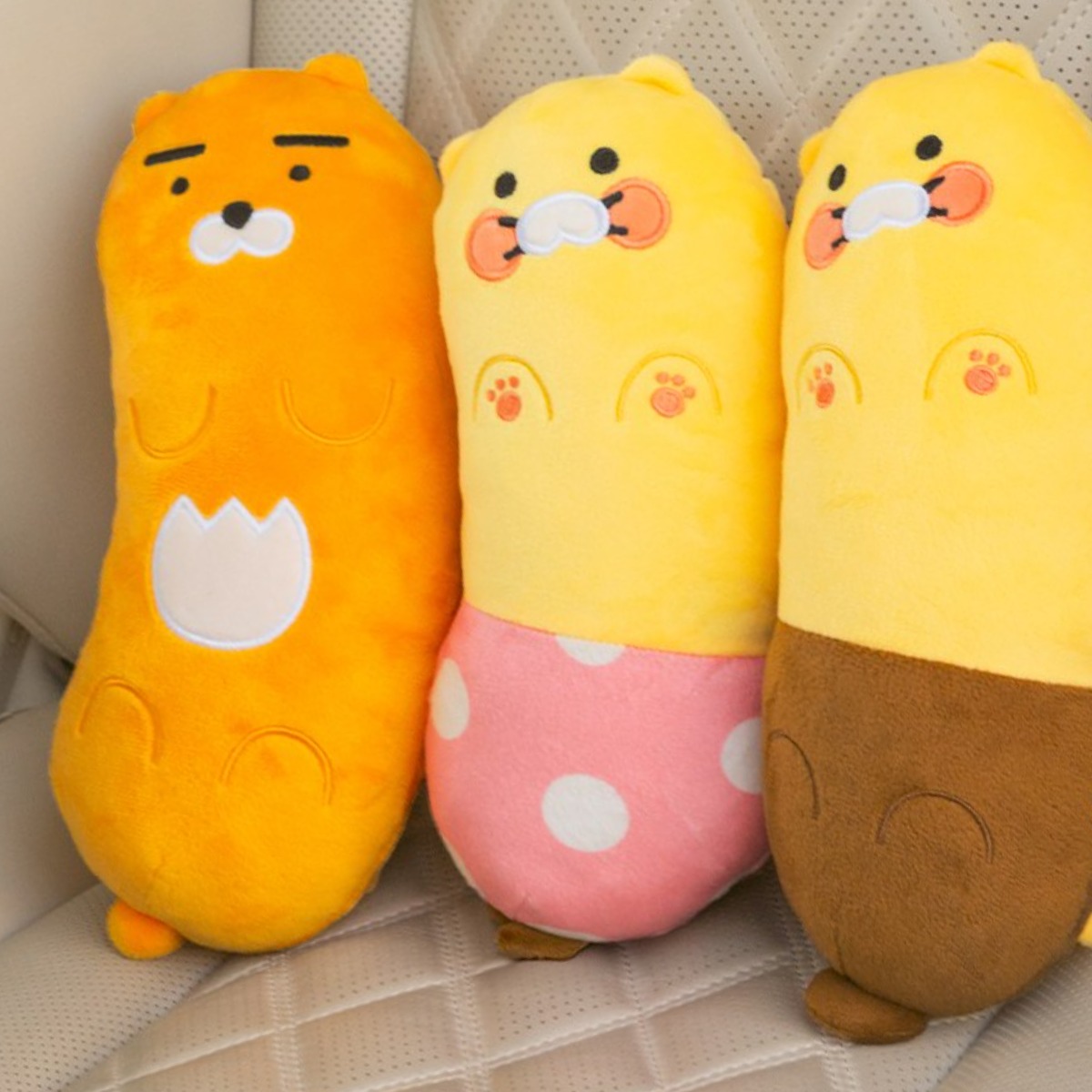 (1+1세트) 카카오프렌즈/니니즈 발라당 차량용 안전벨트 커버, 1세트 22,000원