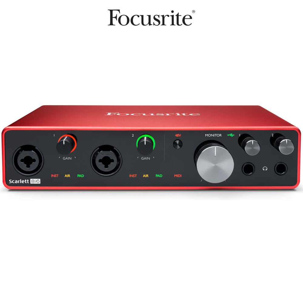 포커스라이트 스칼렛 8i6 3G - 3세대 USB-C 오디오 미디 인터페이스 438,000원