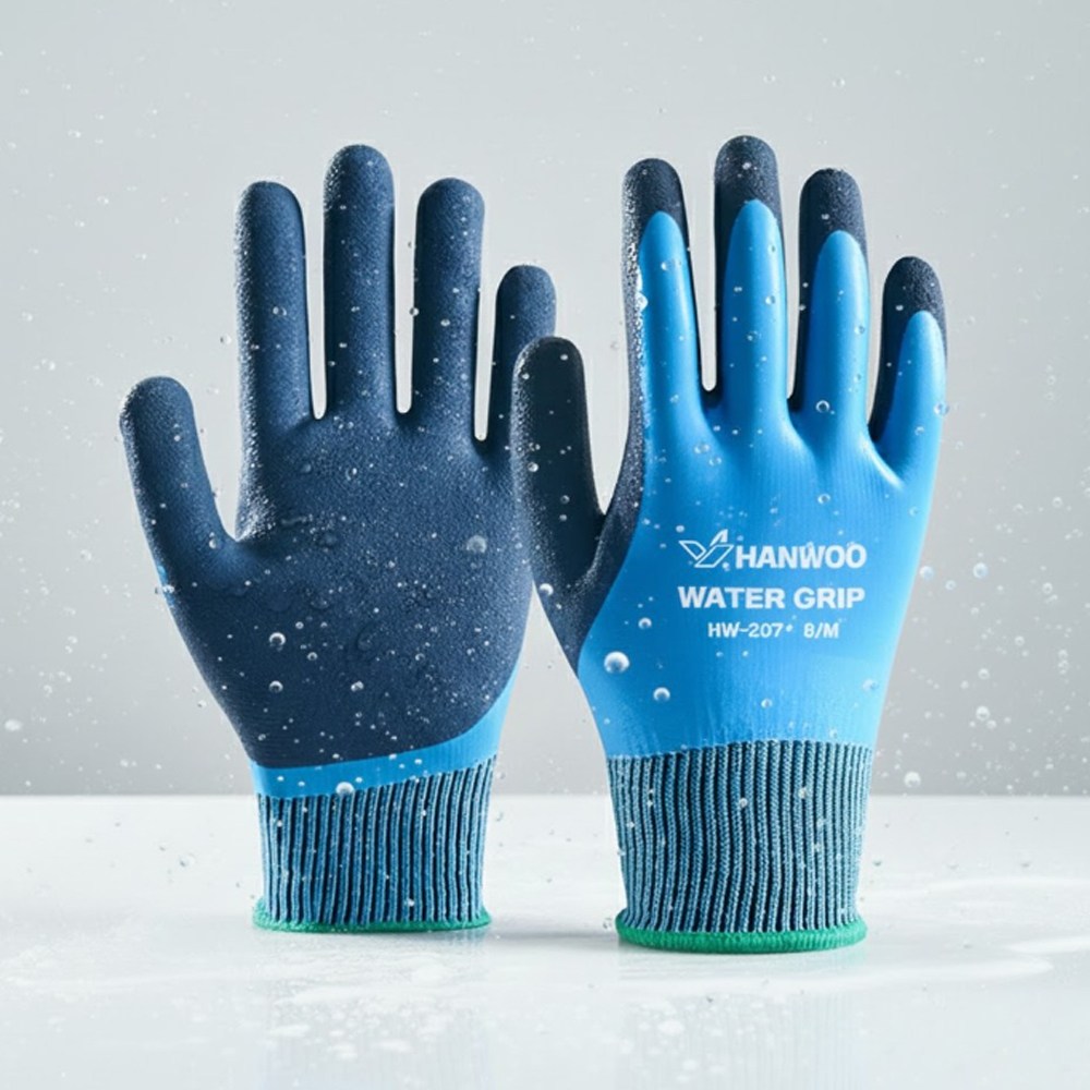한우 워터그립 라텍스코팅 방수장갑 HW-207 34,000원