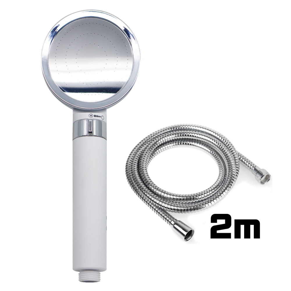 더쎈고릴라 수압조절 미러페이스 수압상승 샤워기 + 스텐호스2m 9,500원