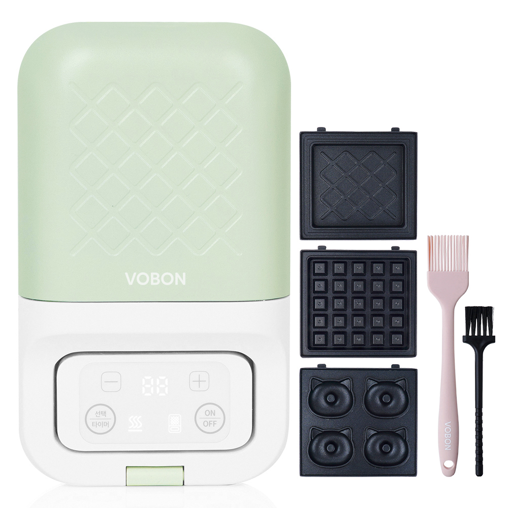 보본 3in1 스마트 디지털 샌드위치 와플 메이커 + 기름브러쉬 + 세척솔, VB-SM593GC 34,900원