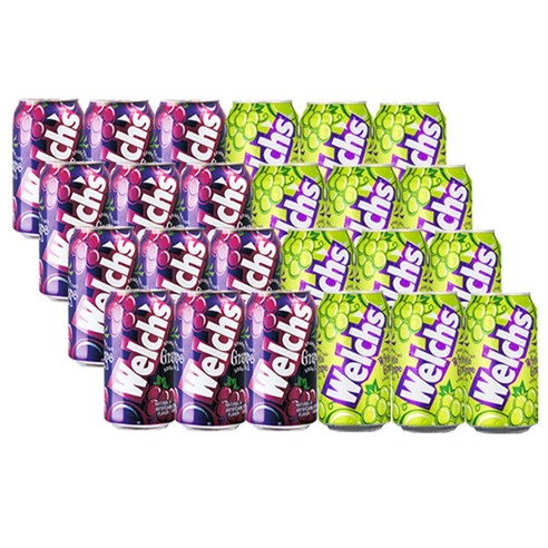 웰치스 포도 355ml x 12p + 웰치스 청포도 355ml x 12p 18,220원