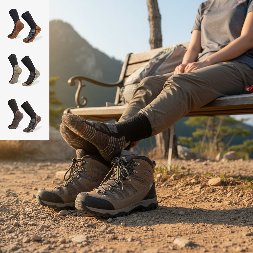 리스펙 메리노울 스포츠 양말 사계절용 등산 / 러닝 삭스 9,500원