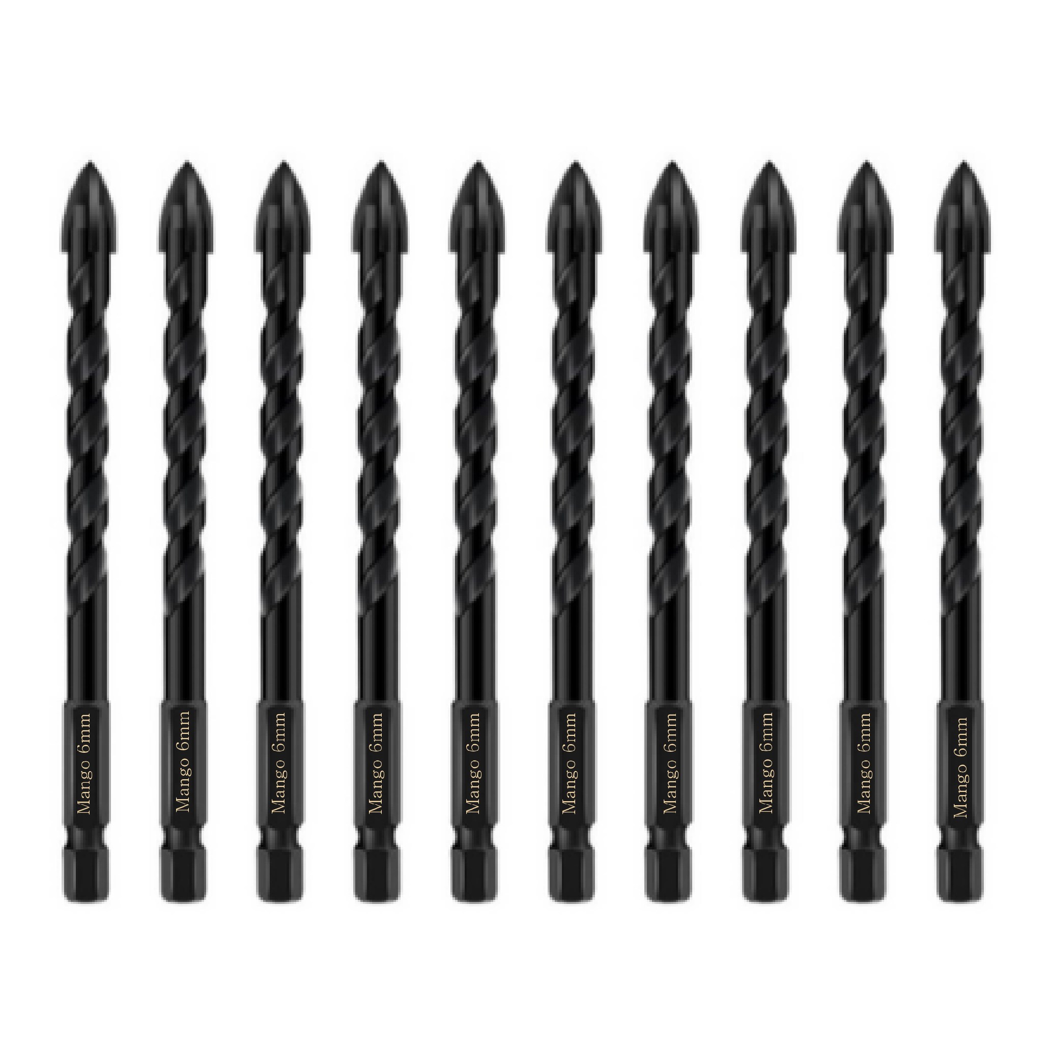 플로메리아 고강도 화살촉  만능 드릴비트 6MM 10개입 임팩드릴 호환 멀티타공 대리석 아트월 포세린 타일 콘크리트 유리 십자 욕실시공 칼블록작업 38,900원