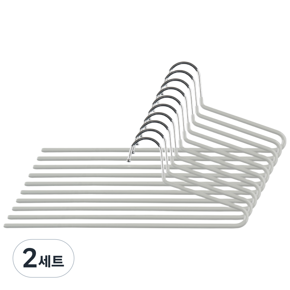 오리지니크 강력 미끄럼 방지 논슬립 옷걸이 34cm 바지걸이 C타입 10개, 라이트그레이, 2세트 43,000원
