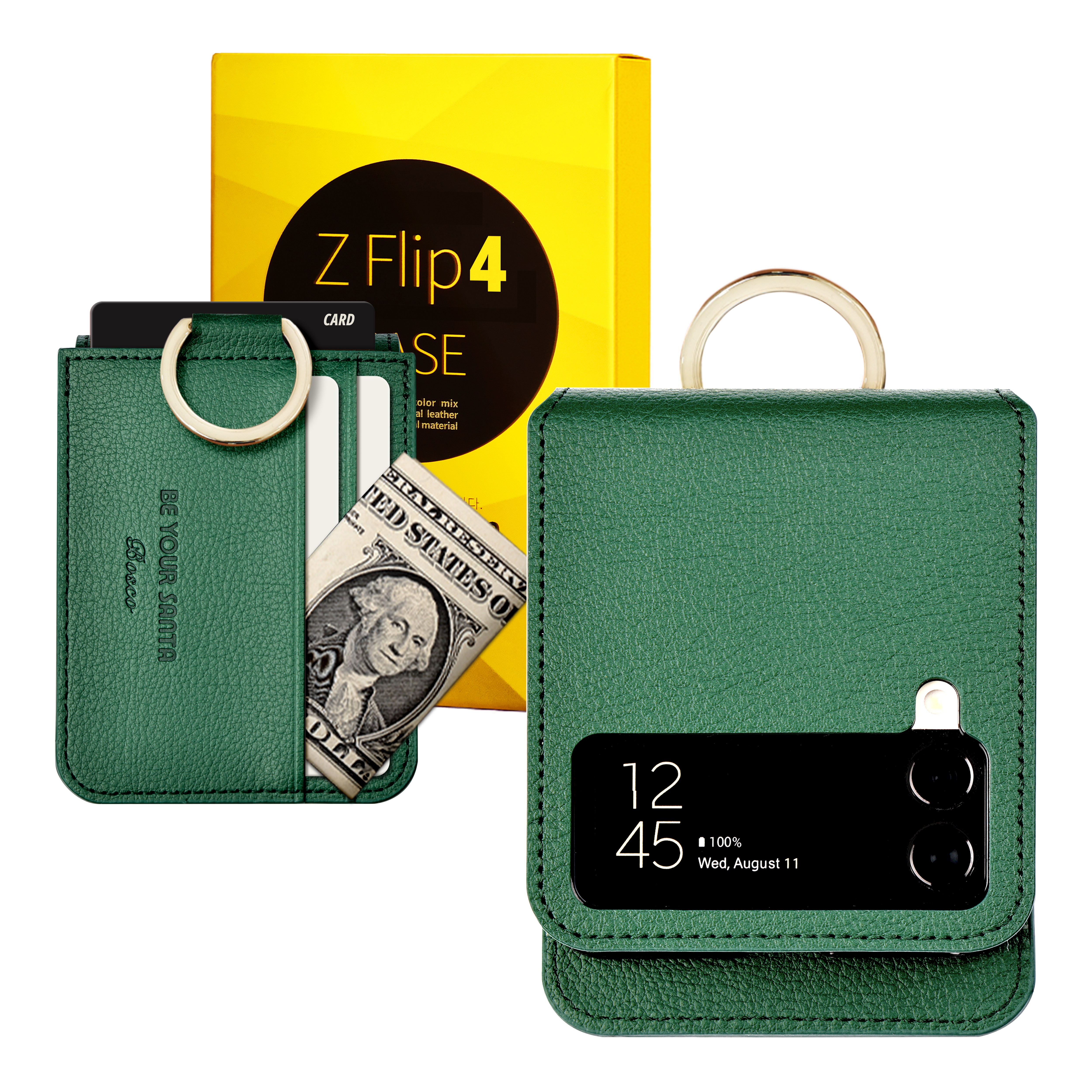 갤럭시 Z플립4 케이스 이태리 비건 가죽 힌지보호 카드 수납 링 지플립4 보스코(카드포켓3) 비앙코(카드포켓1) 51,500원