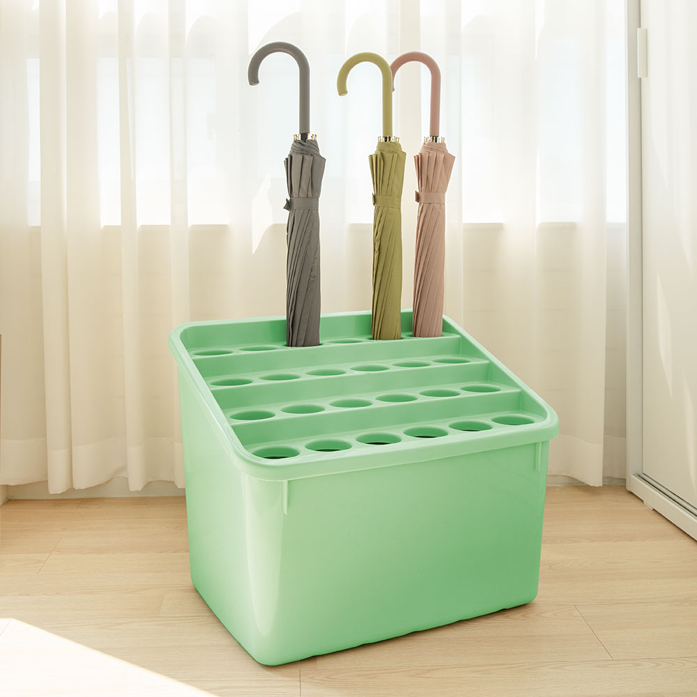 비스토어 다모아 우산꽂이 24구 대용량 업소용우산꽂이 카페 사무실 모던우산꽂이 우산보관함 우산정리함 (그린), 1개, 그린, 현재가 29,900원