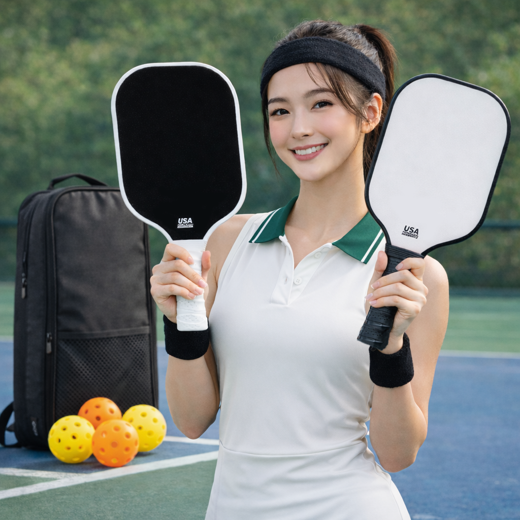 마비에르 MAVIER 피클볼 패들 Pickleball 파이버글라스 라켓 세트 USAPA 공인, 1세트, 블랙&화이트 46,900원