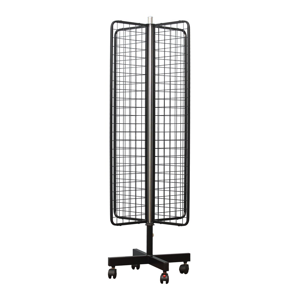 JNCP 십자 회전진열대 액세사리진열대 이동진열대 철망진열대 매장진열대 회전진열대, 블랙, 1개 148,400원
