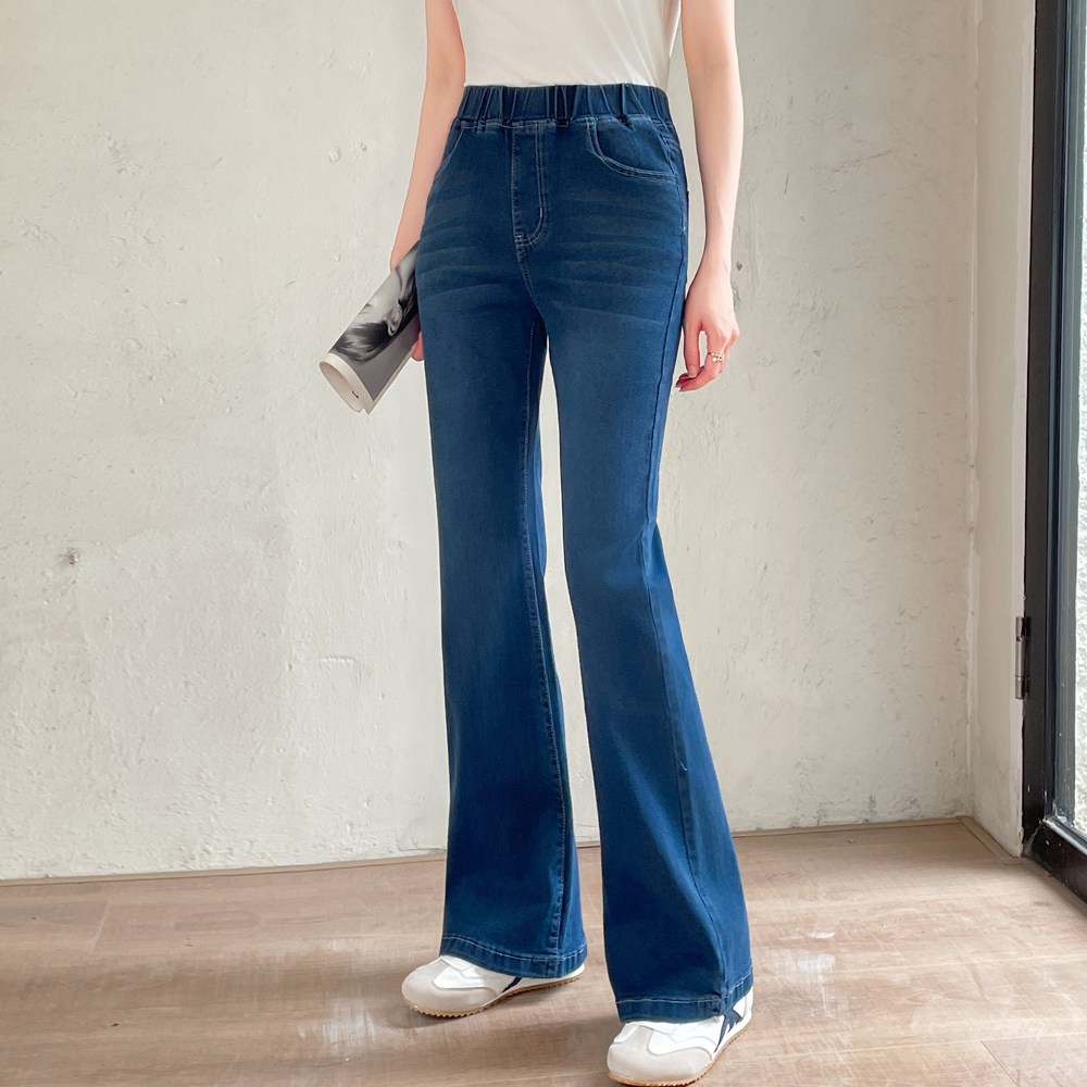 화지나무 여성 슬림핏 밴딩 롱 부츠컷 청바지 32,900원