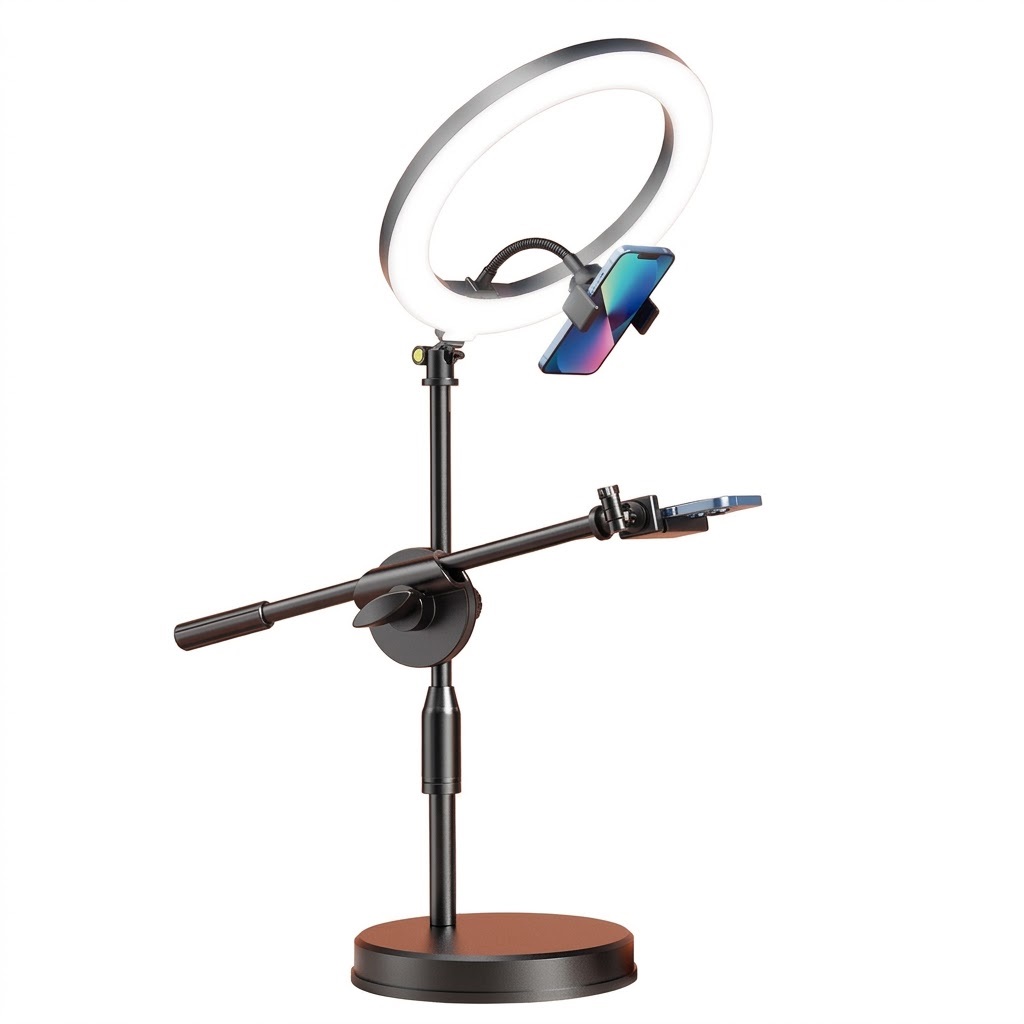 멀티 앵글 스탠드 링라이트 26cm 조명 항공샷 스마트폰 거치대 제품촬영 개인방송조명 조명스탠드, 블랙(Black) 17,900원