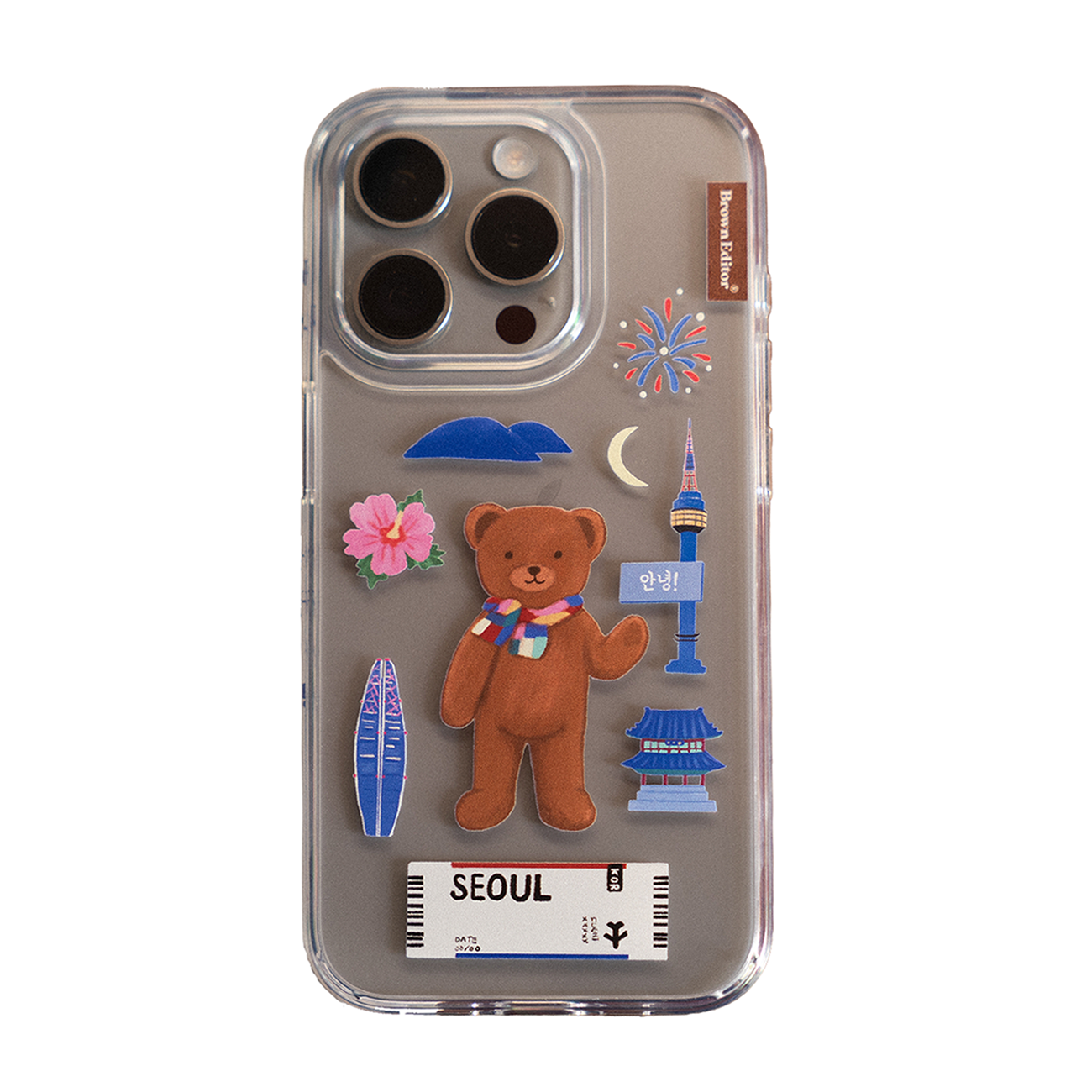 브라운에디터 곰돌이 서울 여행 휴대폰 케이스 18,000원