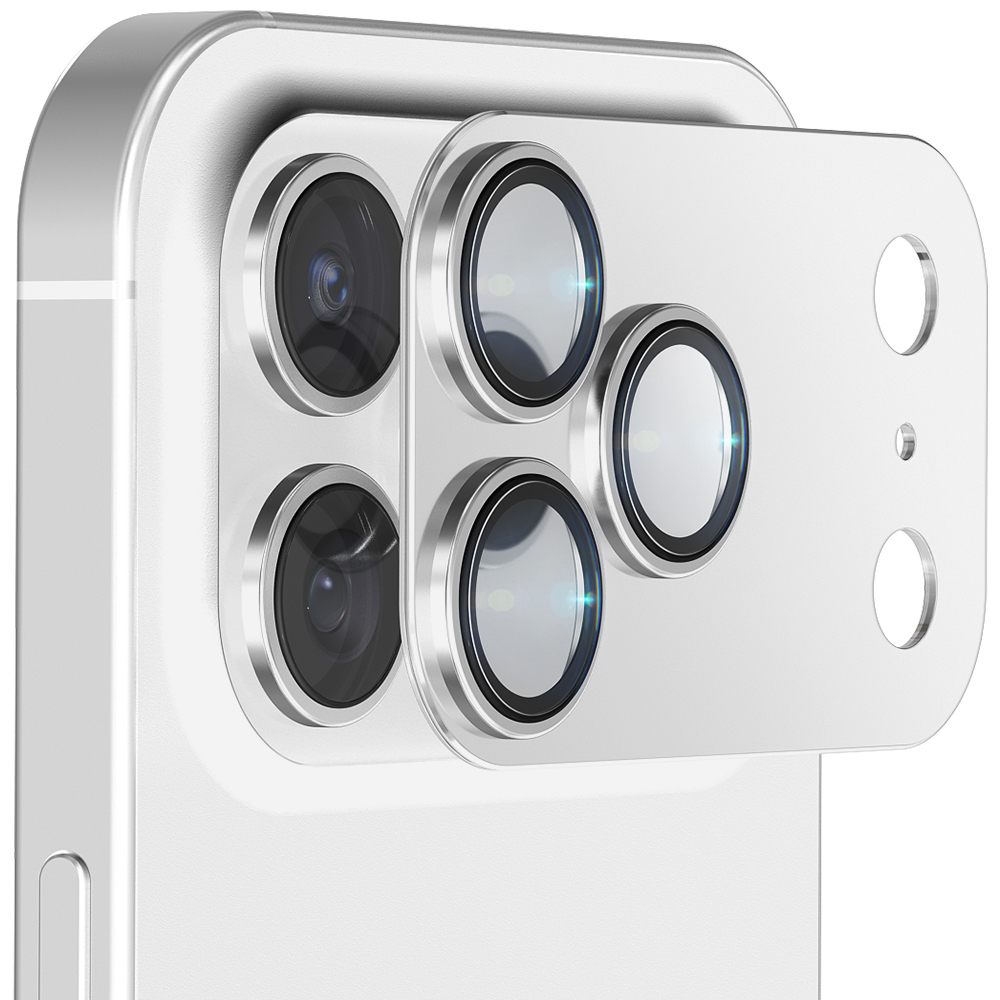 모빌앤조이 일체형 메탈핏 빛번짐방지 강화유리 카메라 렌즈 보호필름 실버 세트, 1세트 9,900원