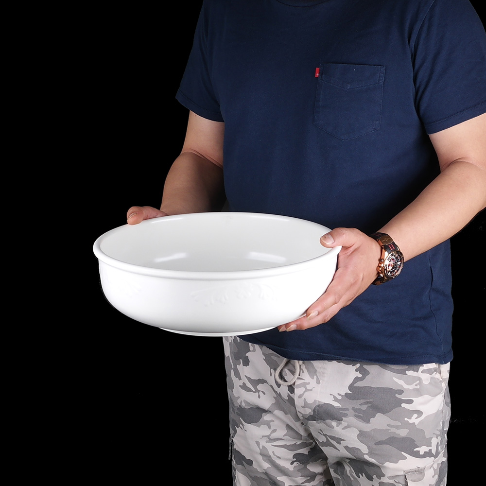 업소용 뷔페 원형볼 업소용 대형 샐러드볼 화채 기물 해물 칼국수 면기 멜라민 그릇, 1개, 뷔페볼14인치 28,400원