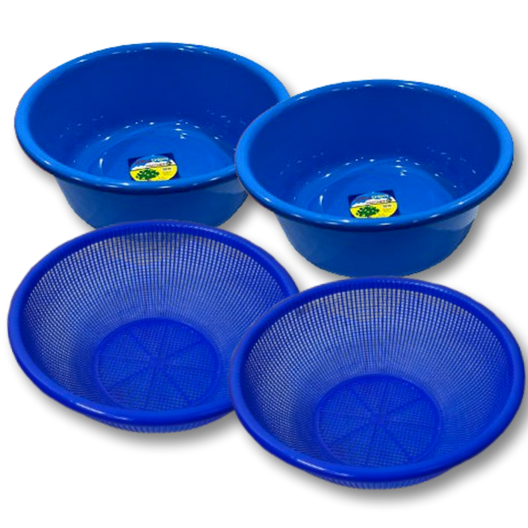 나코 김장다라이 세트 김장대야 김치 플라스틱채반 원형 소쿠리 대형 다라이, 1세트, 파란색 44,900원