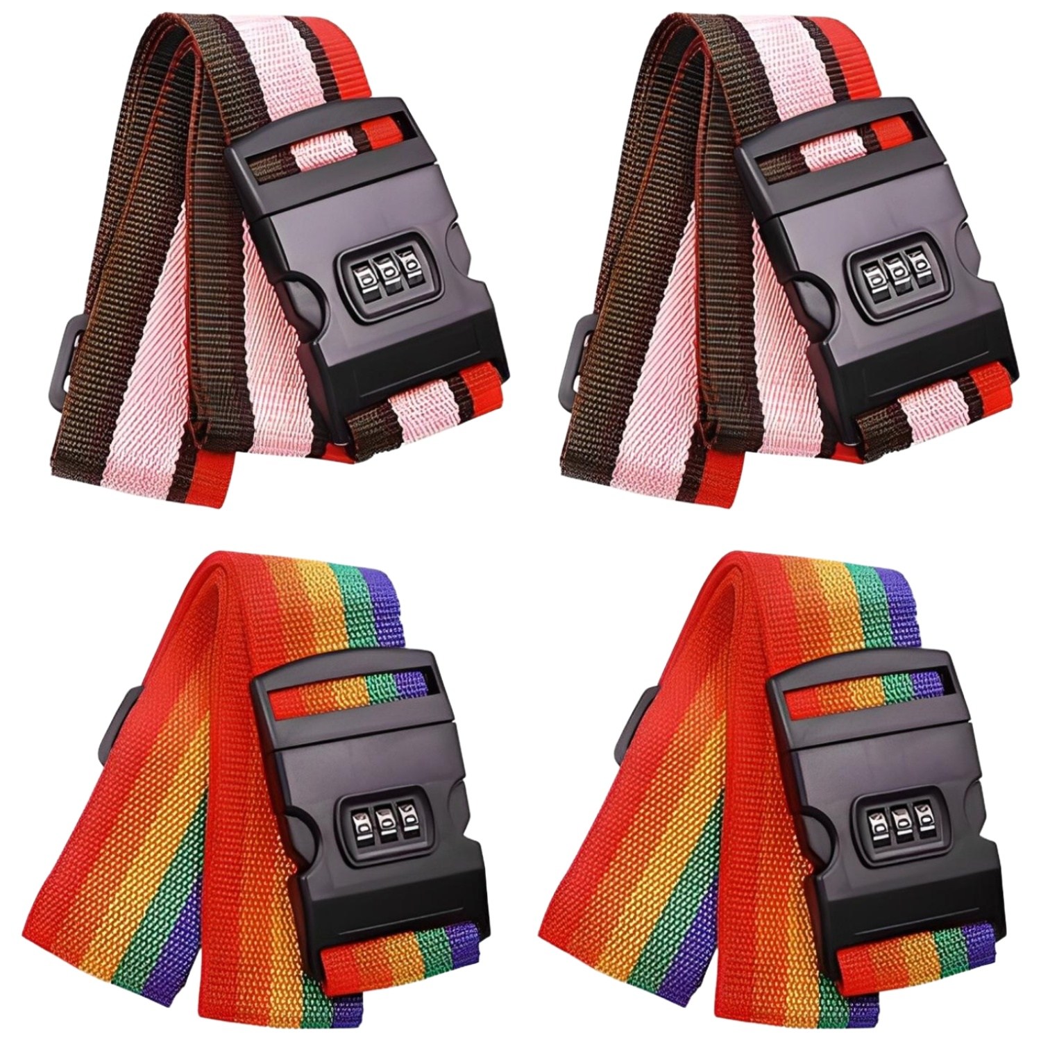 한수위 캐리어 벨트 4개 세트 잠금 스트랩 밴드 러기지 터짐 방지 10,200원