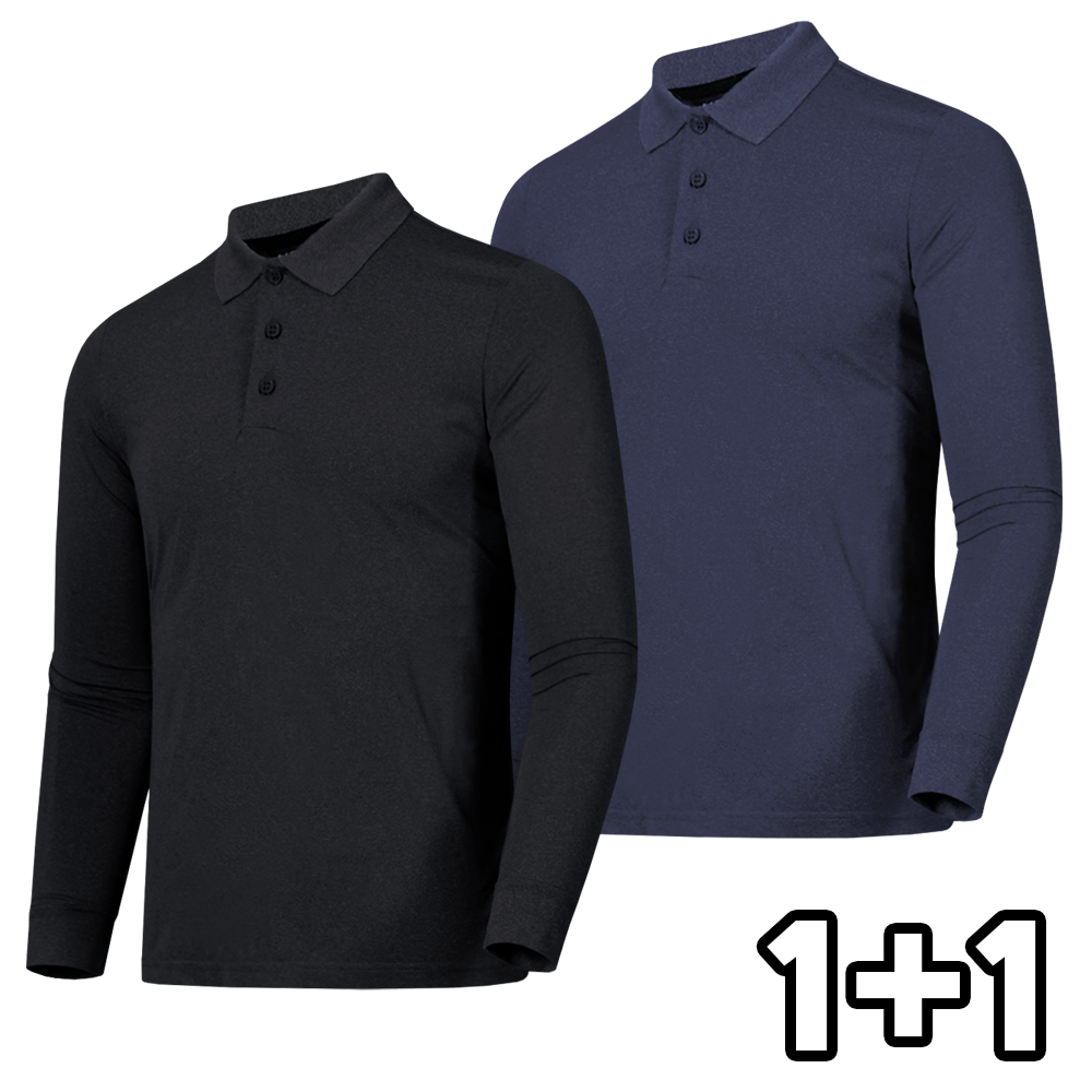 늑대와여우 [1+1] 원플러스원 남성 긴팔카라티 쿨론 작업복 일상복 근무복 단체 빅사이즈 27,700원