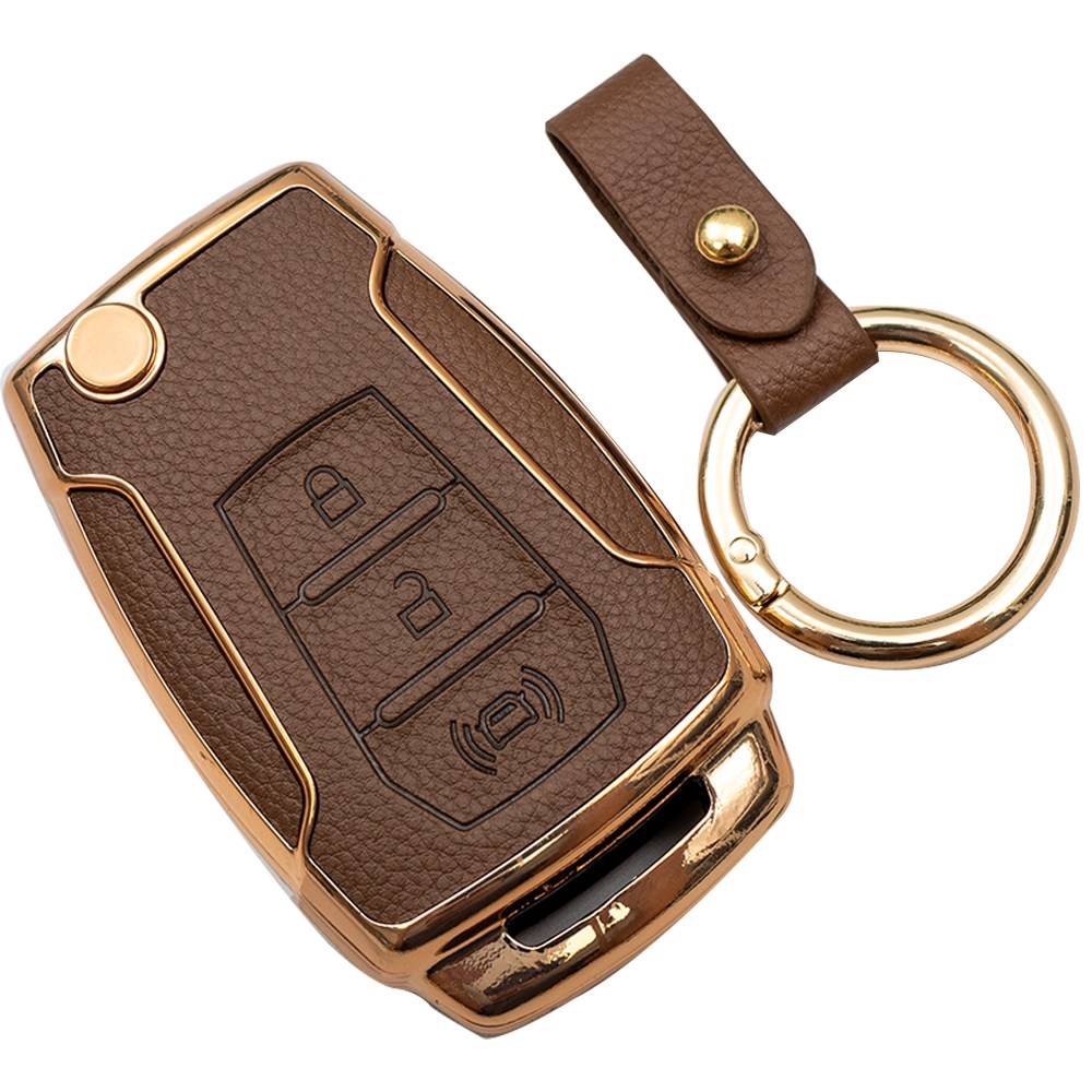 바이어블 쌍용 티볼리 렉스턴 코란도 토레스 스포츠 칸 호환 TPU 스마트키 가죽 TPU 케이스 키링 키홀더, 3버튼A타입_TL39, 진브라운 17,900원