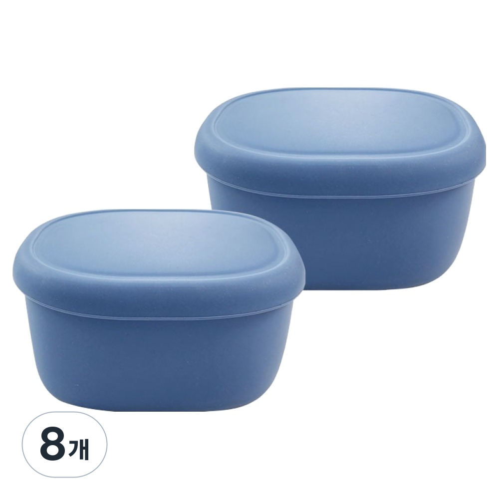 실리팟 국내생산 실리콘 밀폐용기 다크블루 소 103 x 80 x 50 mm, 8개, 180ml 50,000원