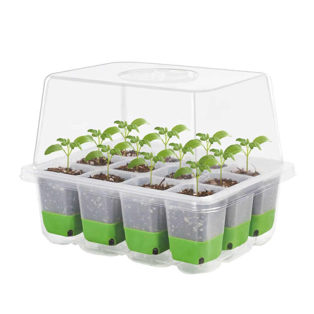 실리콘 모종트레이 12구 미니온실 홈가드닝 육묘세트, 1개 3,980원