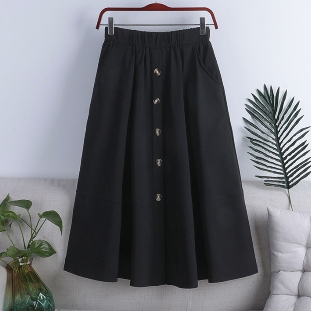 OSON 트렌치 밴딩 롱 스커트 포켓 플레어 치마 19,500원