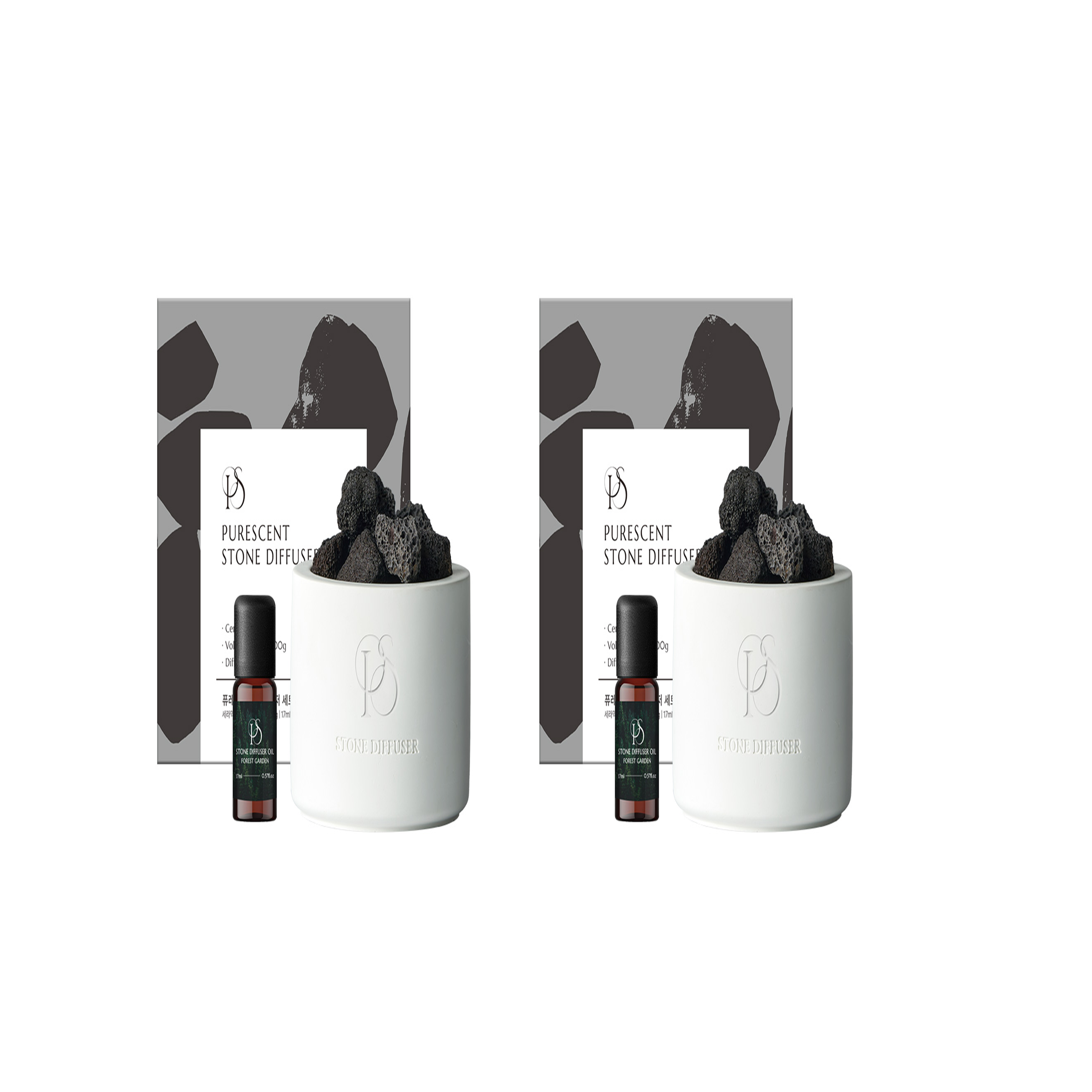 집들이 고급스런 선물 대용량 퓨레센트 화산 스톤디퓨저세트, 2개, 17ml, 호텔우드 39,980원